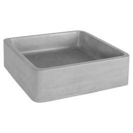 Vasque à poser Marba gris clair carrée 40 x 40 x 12 cm DIFFERNZ