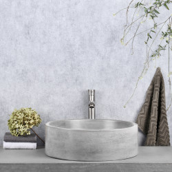 Vasque à poser Marba gris clair ronde Ø 42 x 13 cm DIFFERNZ Vasque à poser Marba gris clair ronde Ø 42 x 13 cm DIFFERNZ