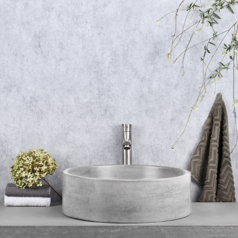 Vasque à poser Marba gris clair ronde Ø 42 x 13 cm DIFFERNZ Vasque à poser Marba gris clair ronde Ø 42 x 13 cm DIFFERNZ