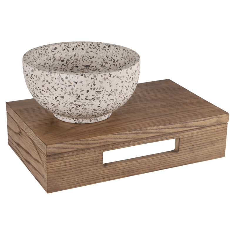 Vasque à poser Ruz terrazzo noir/blanc ronde Ø 23 x 12 cm DIFFERNZ Vasque à poser Ruz terrazzo noir/blanc ronde Ø 23 x 12 cm DIFFERNZ