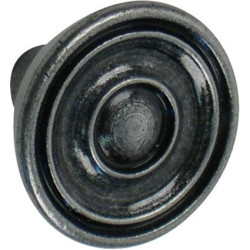 Bouton rustique en zamac gris Ø 35 mm – style Bertomani | LINEA BERTOMANI