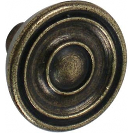 Bouton rustique en zamac bronze Ø 30 mm LINEA BERTOMANI