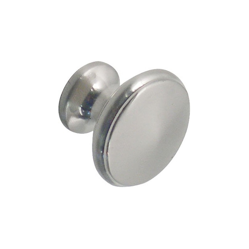 Bouton rond en zamac brossé Ø 30 mm LINEA BERTOMANI