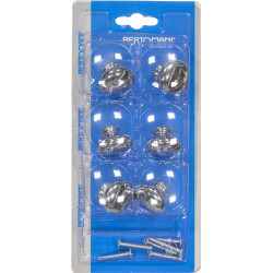 Bouton Zamac Argenté Ø 28mm – Lot de 6 | LINEA BERTOMANI

