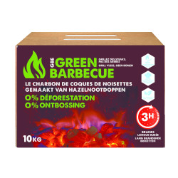 Charbon de coques de noisette GreenBarbecue 10 kg