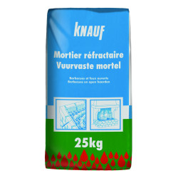 Mortier Réfractaire 25kg KNAUF – Résistance Chaleur | KNAUF