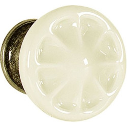 Bouton Porcelaine Ivoire Ø 33mm LINEA – Élégance Bertomani | LINEA BERTOMANI