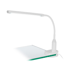 Lampe de bureau LED avec pince Laroa touch blanche 4,5 W EGLO