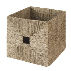 Panier Madagascar en jonc de mer 32 x 30 x 32 cm CASIBEL