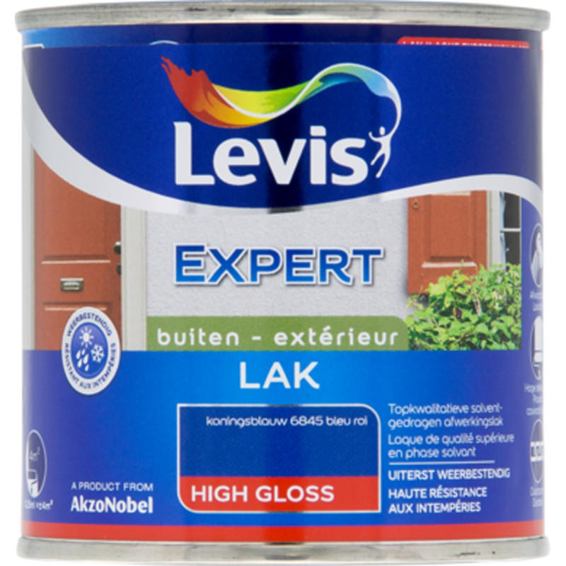 Laque Expert Extérieur bleu roi brillant 0,25 L LEVIS