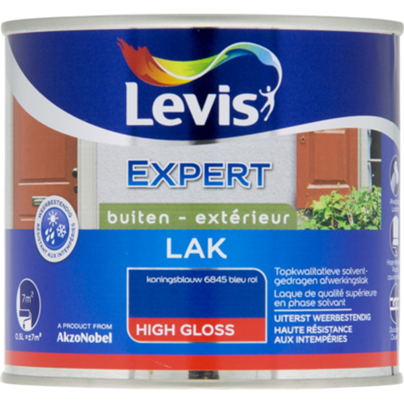 Laque Expert Extérieur bleu roi brillant 0,5 L LEVIS