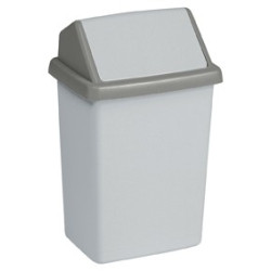 Poubelle Eclipse 25L Gris Clair – Pratique et Élégante | ALLIBERT