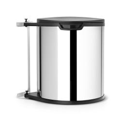 Poubelle encastrable 15L Brabantia – Acier brillant | BRABANTIA