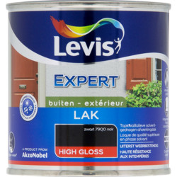 Laque Expert Extérieur Noir Brillant 0,25L – Peinture | LEVIS
