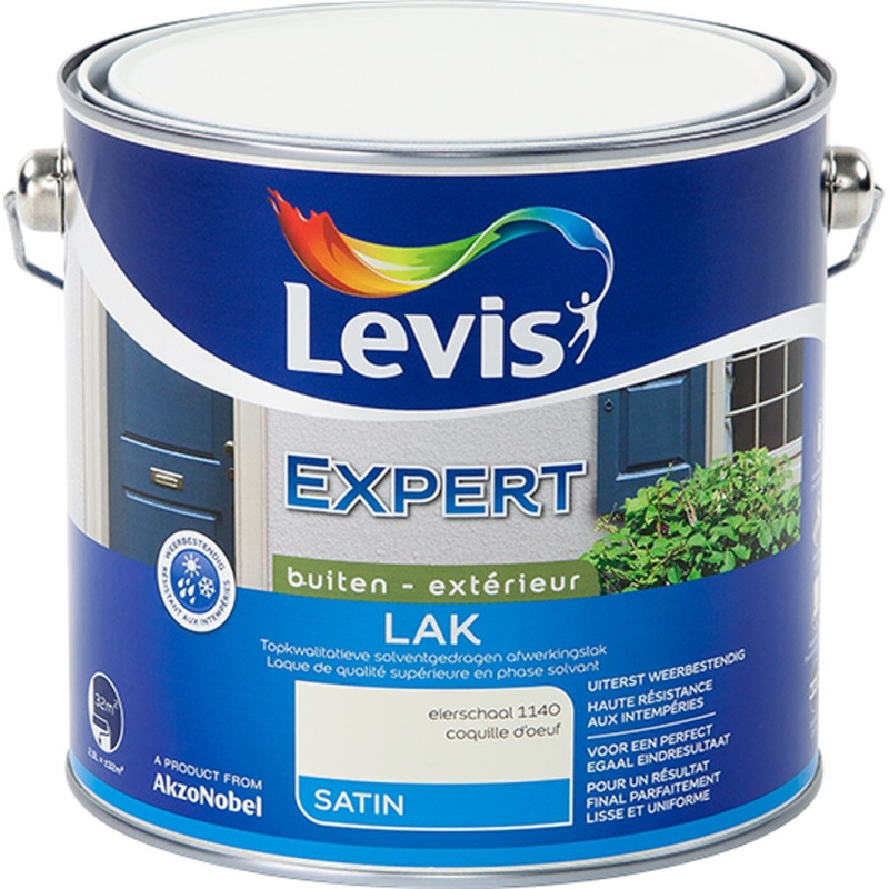 Laque Expert Extérieur coquille d'œuf satiné 2,5 L LEVIS