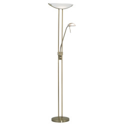 Lampadaire halogène Baya acier bruni R7S 230 W avec liseuse G9 33 W EGLO