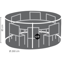 Housse pour ensemble de jardin Ø 200 x 85 cm – Protection durable | PEREL