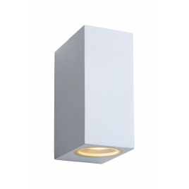 Applique extérieure LED Zora carrée blanche GU10 2 x 5 W LUCIDE