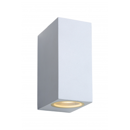 Applique extérieure LED Zora carrée blanche GU10 2 x 5 W LUCIDE