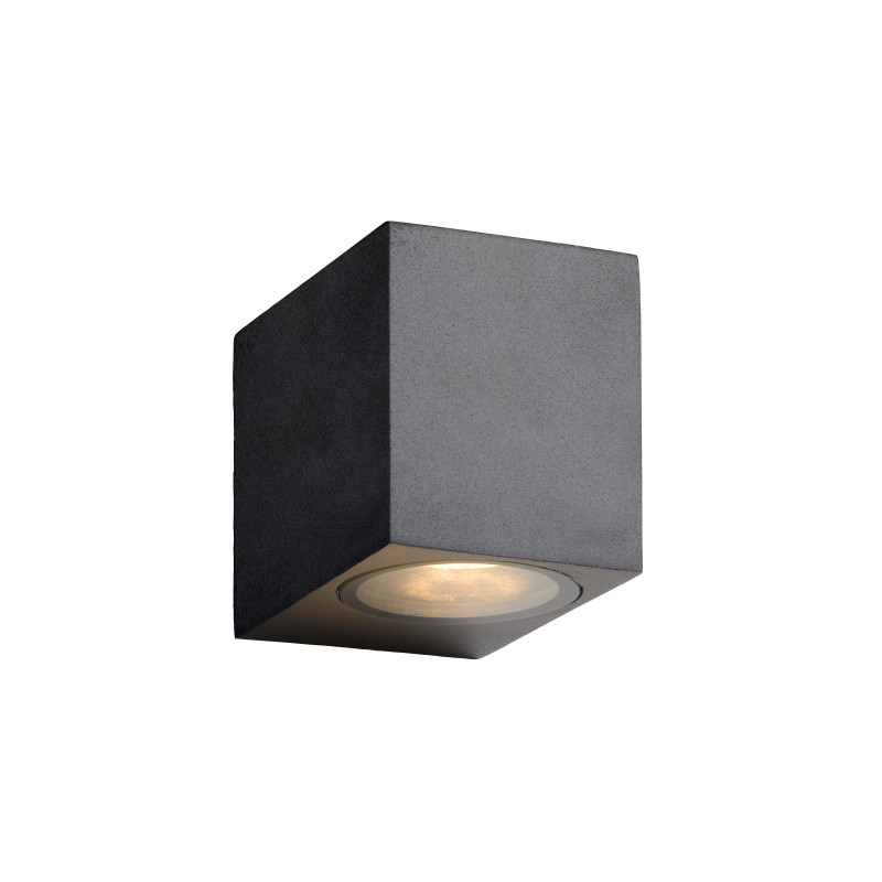 Applique extérieure LED Zora carrée noire GU10 5 W LUCIDE