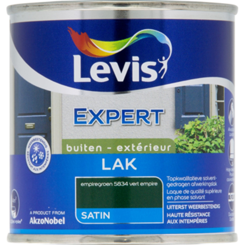 Laque Expert Extérieur vert empire satiné 0,25 L LEVIS