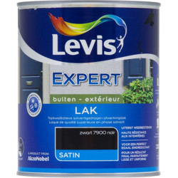 Laque Expert Extérieur Noir Satiné 1L – Durabilité | LEVIS

