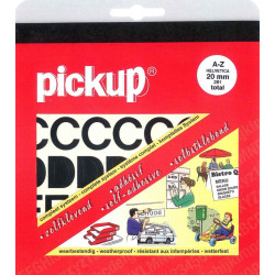 Lettres Helvetica Adhésives Noires 20mm – Signalisation Facile | PICKUP