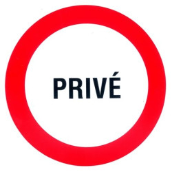 Panneau Interdiction Privé Ø 18 cm – Signalisation Claire | PICKUP