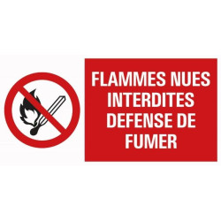 Pictogramme Flammes Nues Interdites 30x15cm – Sécurité Visible | PICKUP