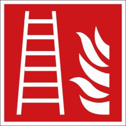 Pictogramme Échelle Incendie Adhésif 15x15cm – Sécurité Visible | PICKUP