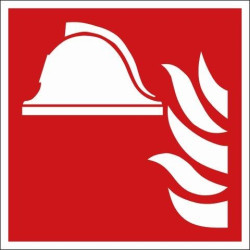 Pictogramme Incendie Adhésif 15x15cm – Sécurité Visible | PICKUP