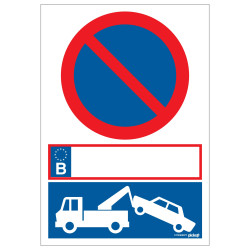 Pictogramme Interdiction Stationner – Signalisation Claire 23x33cm | PICKUP
