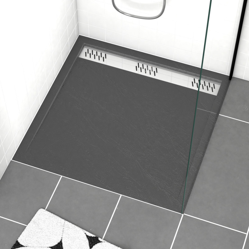 Receveur de douche Pedra carrée 90 x 90 cm AURLANE Receveur de douche Pedra carrée 90 x 90 cm AURLANE