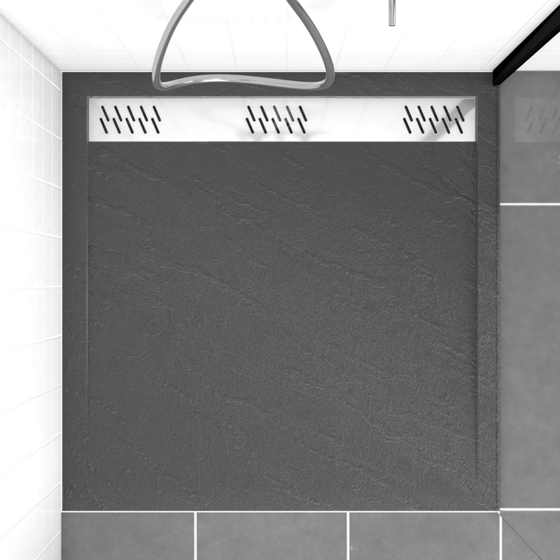 Receveur de douche Pedra carrée 90 x 90 cm AURLANE Receveur de douche Pedra carrée 90 x 90 cm AURLANE