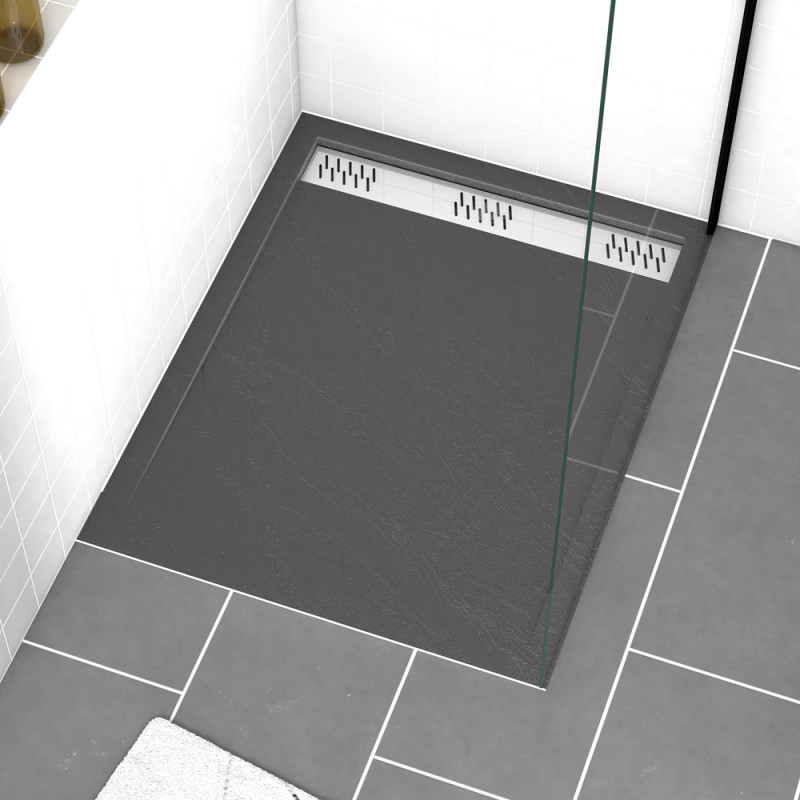 Receveur de douche Pedra rectangle 80 x 100 cm AURLANE Receveur de douche Pedra rectangle 80 x 100 cm AURLANE
