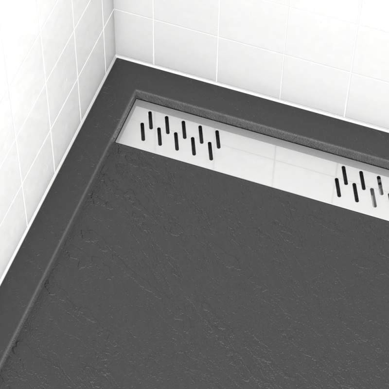 Receveur de douche Pedra rectangle 80 x 100 cm AURLANE Receveur de douche Pedra rectangle 80 x 100 cm AURLANE