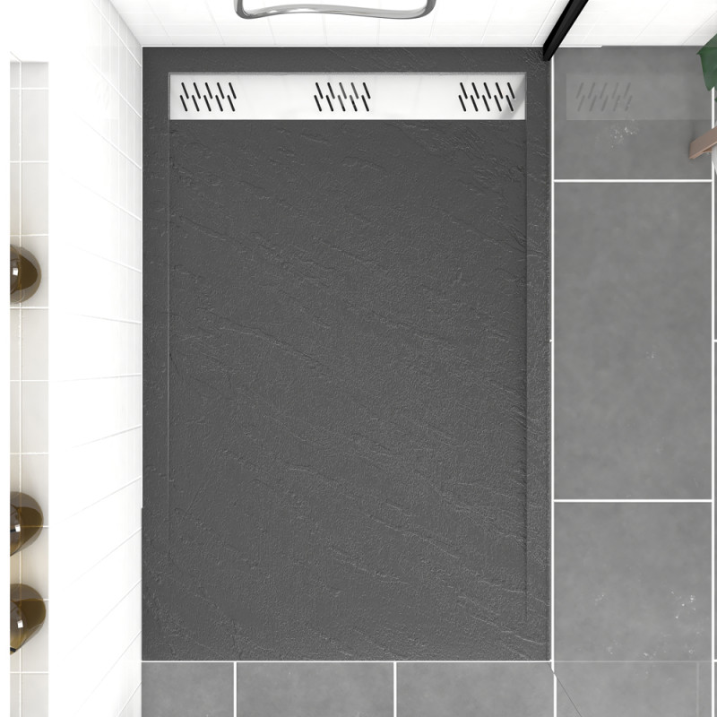 Receveur de douche Pedra rectangle 80 x 120 cm AURLANE Receveur de douche Pedra rectangle 80 x 120 cm AURLANE