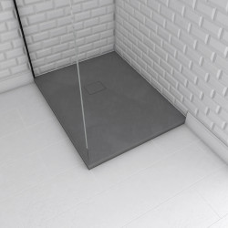 Receveur de douche Stone 2 gris rectangle 70 x 90 cm AURLANE Receveur de douche Stone 2 gris rectangle 70 x 90 cm AURLANE