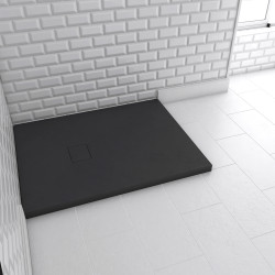 Receveur de douche Stone 2 noir rectangle 70 x 90 cm AURLANE Receveur de douche Stone 2 noir rectangle 70 x 90 cm AURLANE