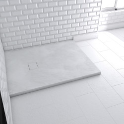 Receveur de douche Stone 2 blanc rectangle 80 x 100 cm AURLANE