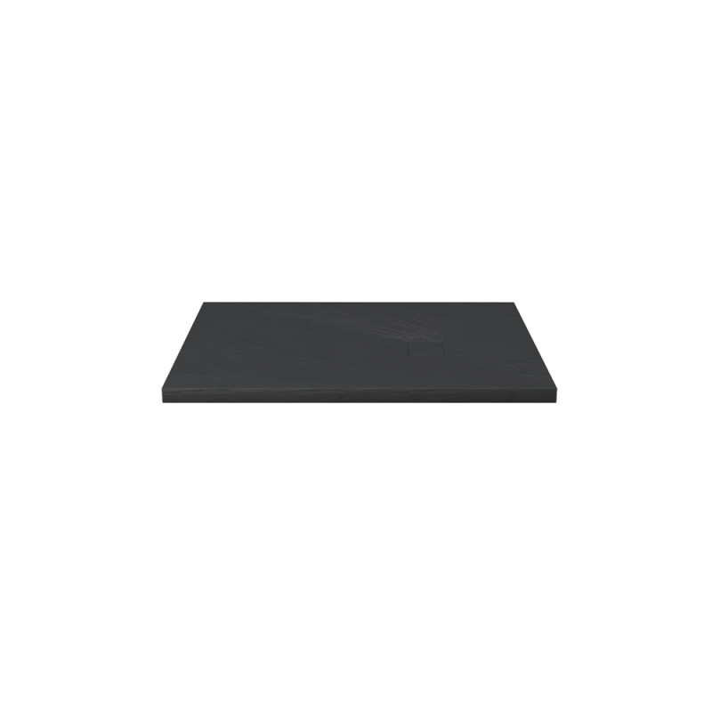 Receveur de douche Stone 2 noir rectangle 80 x 100 cm AURLANE Receveur de douche Stone 2 noir rectangle 80 x 100 cm AURLANE