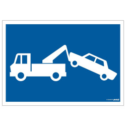 Pictogramme Adhésif Remorquage 33x23cm – Signalisation Claire | PICKUP