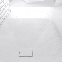 Receveur de douche Stone 2 blanc rectangle 90 x 120 cm AURLANE Receveur de douche Stone 2 blanc rectangle 90 x 120 cm AURLANE