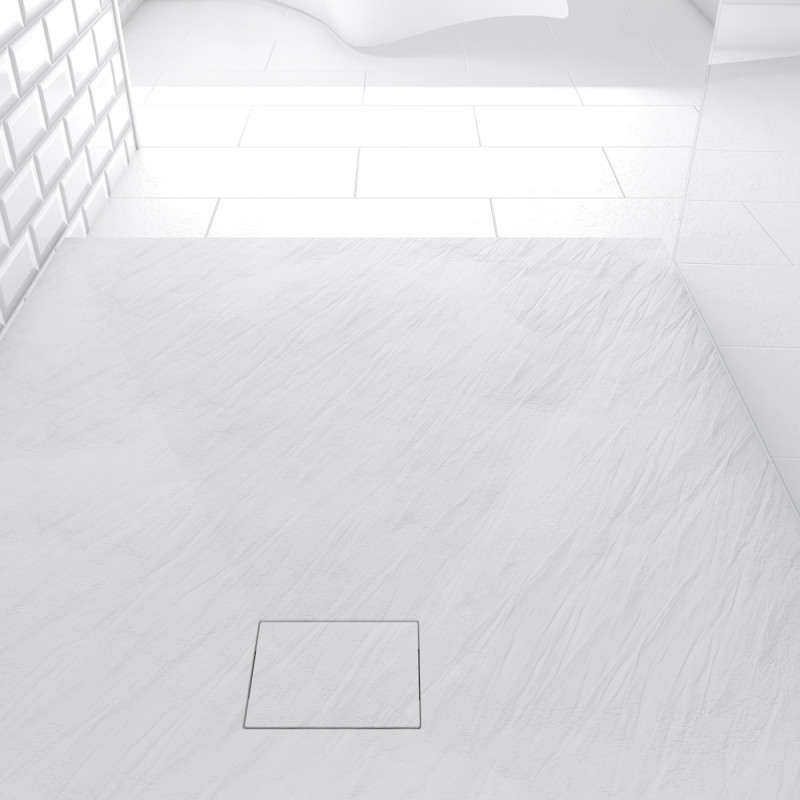 Receveur de douche Stone 2 blanc rectangle 90 x 120 cm AURLANE Receveur de douche Stone 2 blanc rectangle 90 x 120 cm AURLANE