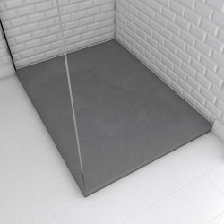Receveur de douche Stone 2 gris rectangle 90 x 120 cm AURLANE Receveur de douche Stone 2 gris rectangle 90 x 120 cm AURLANE