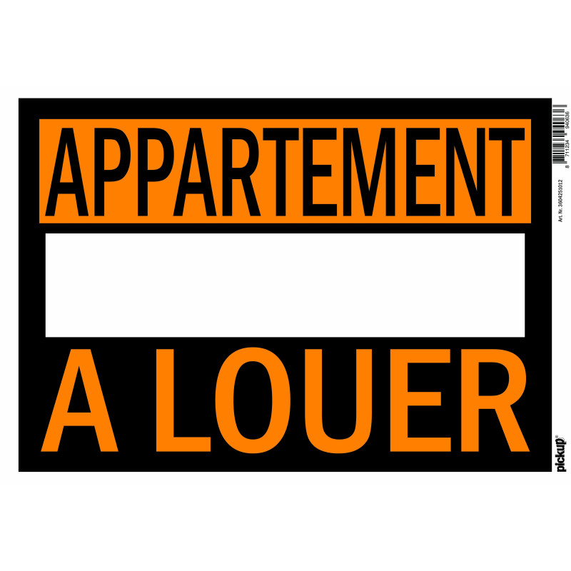 Affiche appartement à louer 33 x 23 cm