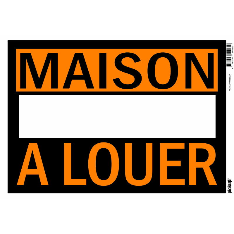 Affiche maison à louer 33 x 23 cm