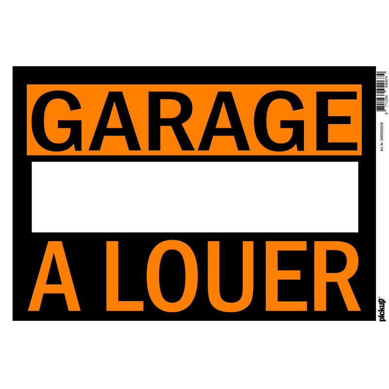 Affiche garage à louer 33 x 23 cm