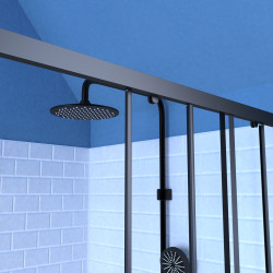 Porte de douche d'angle coulissante Factor X 90 x 90 x 200 cm AURLANE Porte de douche d'angle coulissante Factor X 90 x 90 x 200 cm AURLANE