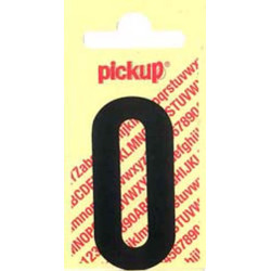 Chiffre 0 Vinyle Noir Adhésif 4x9cm – Signalisation Facile | PICKUP
